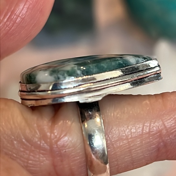 #571 Tree Agate Handcrafted Ring Size 5.5 NWOT - Picture 6 of 16